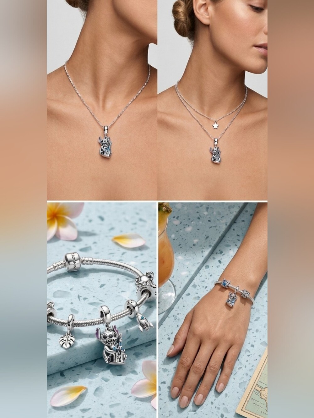 Stitch on Tower necklace